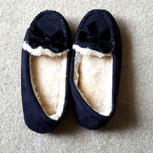 NWOT Charter Club Navy Moccasins, Size 6